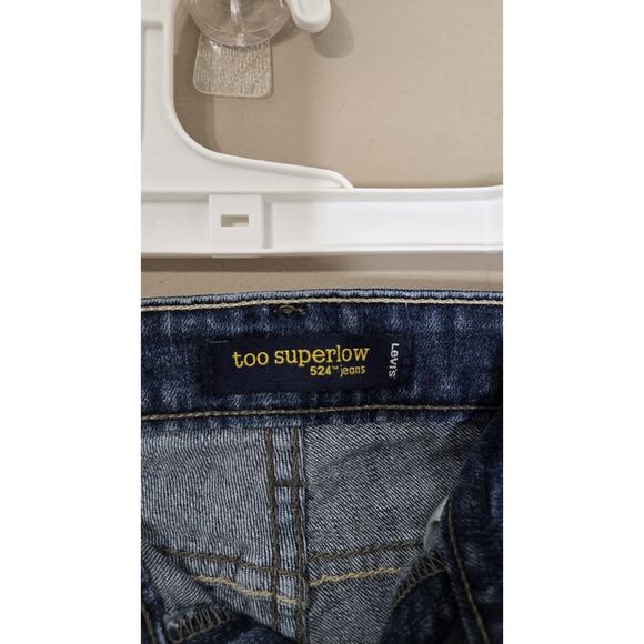 Levis Womens Low Rise Too Superlow Denim Skinny Jeans Medium Wash Size Medium - Picture 3 of 7
